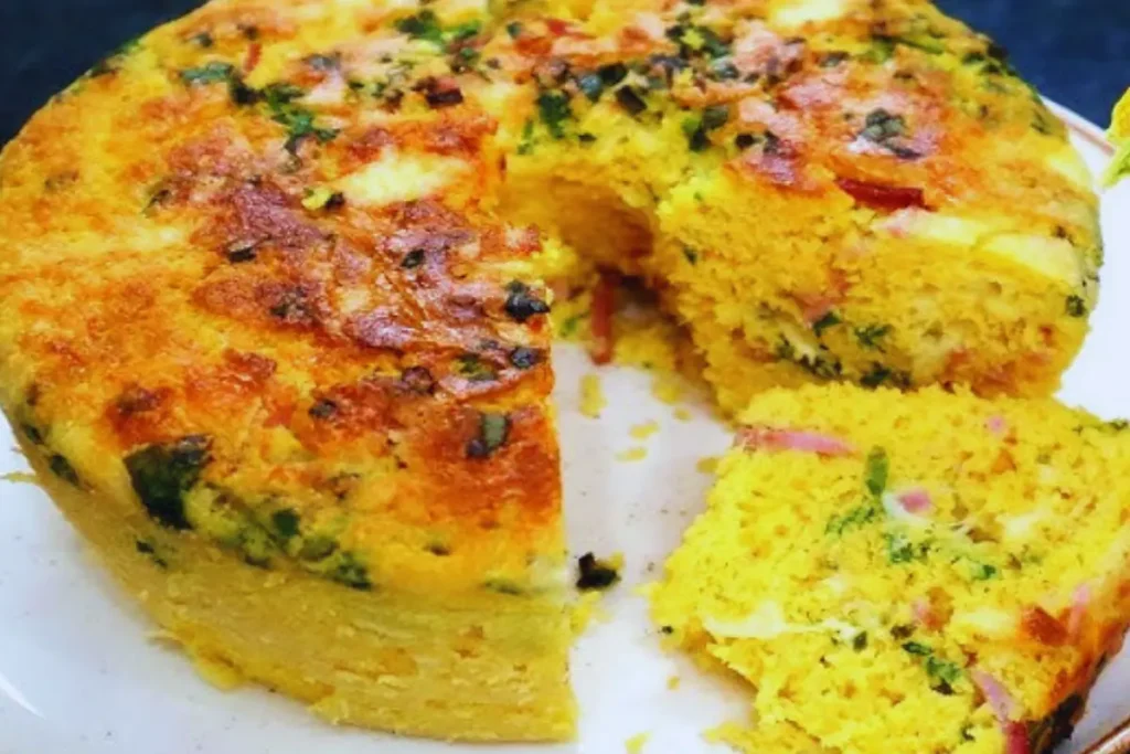 Bolo Salgado de Milho com Presunto e Queijo