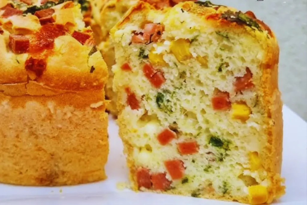 Bolo Salgado de Milho com Presunto e Queijo
