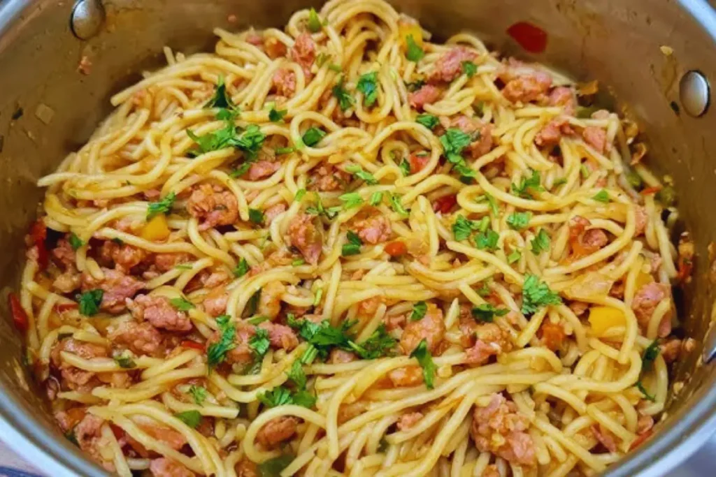 Macarrão com Linguiça Toscana