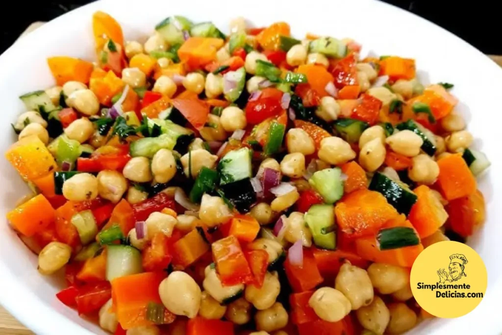 Salada de Grão-de-Bico Uma Explosão de Sabor e Nutrição no Seu Prato
