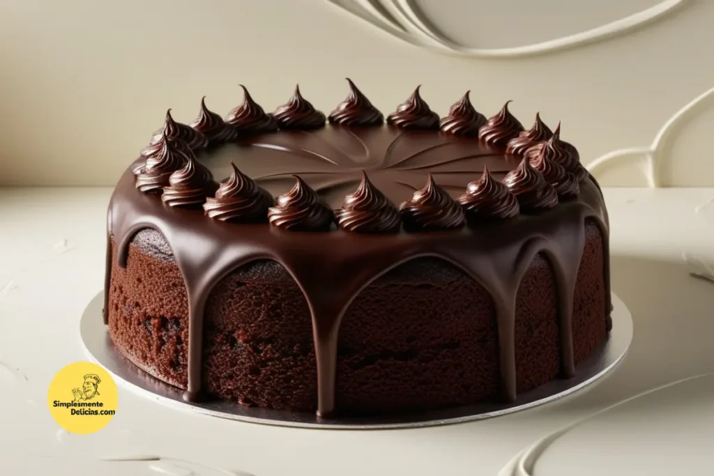 Bolo de Chocolate com Cobertura de Ganache