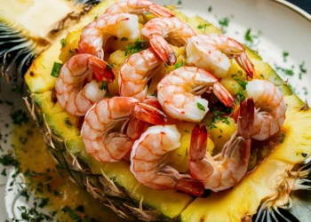 camarao no abacaxi