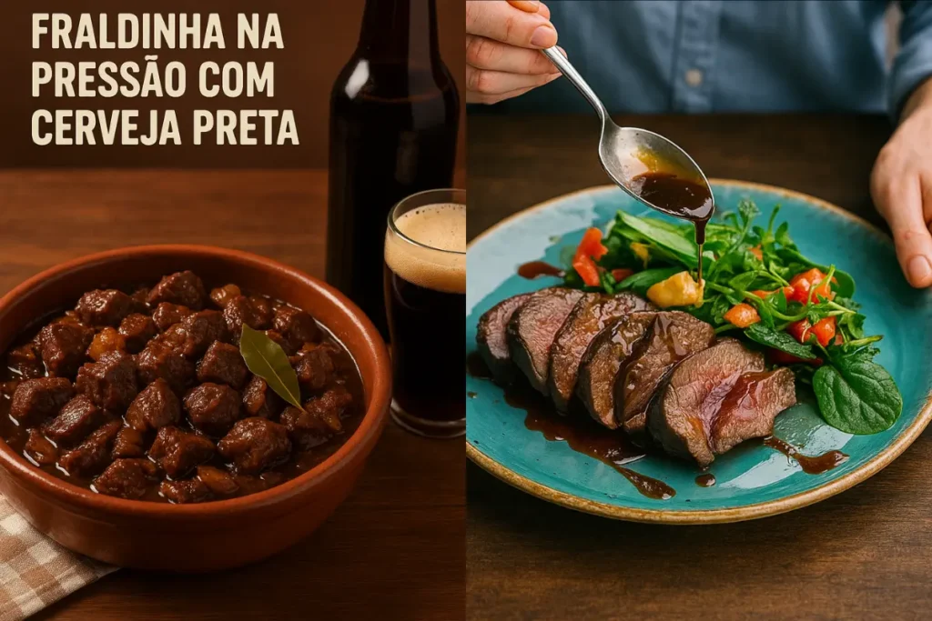 Fraldinha na Pressão com Cerveja Preta: A Receita que Vai Te Surpreender! Fraldinha na Pressão com Cerveja Preta: A Receita que Vai Te Surpreender!
